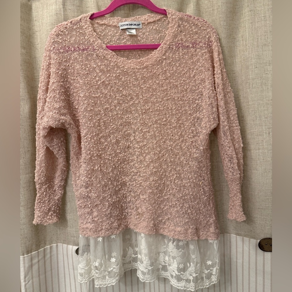 Cotton Emporium Blush Textured Top